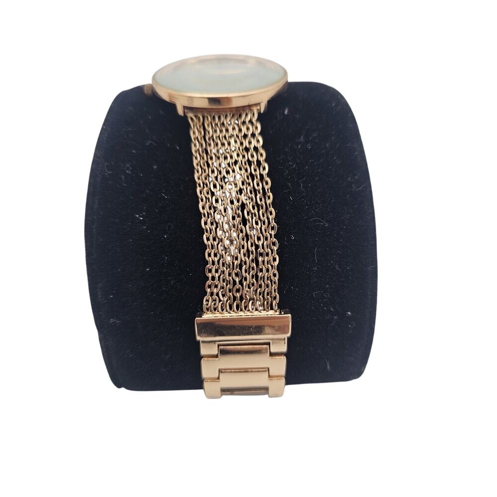 Strata Watch Women Rose Gold Tone Chain Bracelet And Clear Crystals - Picture 2 of 9